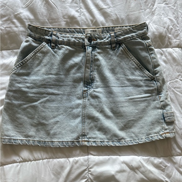 Cotton On Light Wash Denim Mini Skirt - Picture 1 of 3